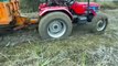 Stuck empty tractor in muddy water road // how to bring out stuck tractor from muddy water road