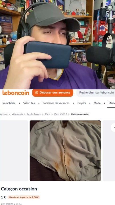 Il vend un caleçon sur leboncoin 