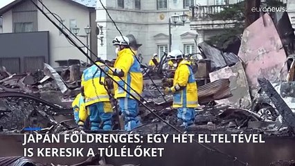 Viharok nehezítik a földrengés utáni mentést Japánban