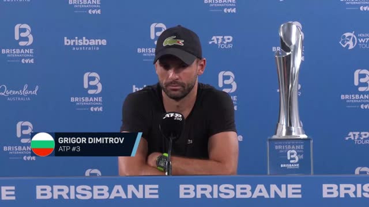 Brisbane - Dimitrov : “Un titre est un titre, mais je pense que le fait de voir où j'en suis est plus important”