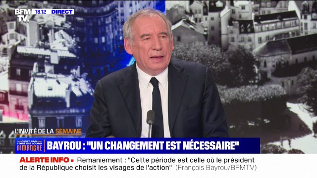 Remaniement: Cette période est celle où le président choisit les visages de l'action , affirme François Bayrou