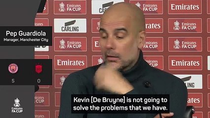 De Bruyne return does not solve City's problems - Guardiola
