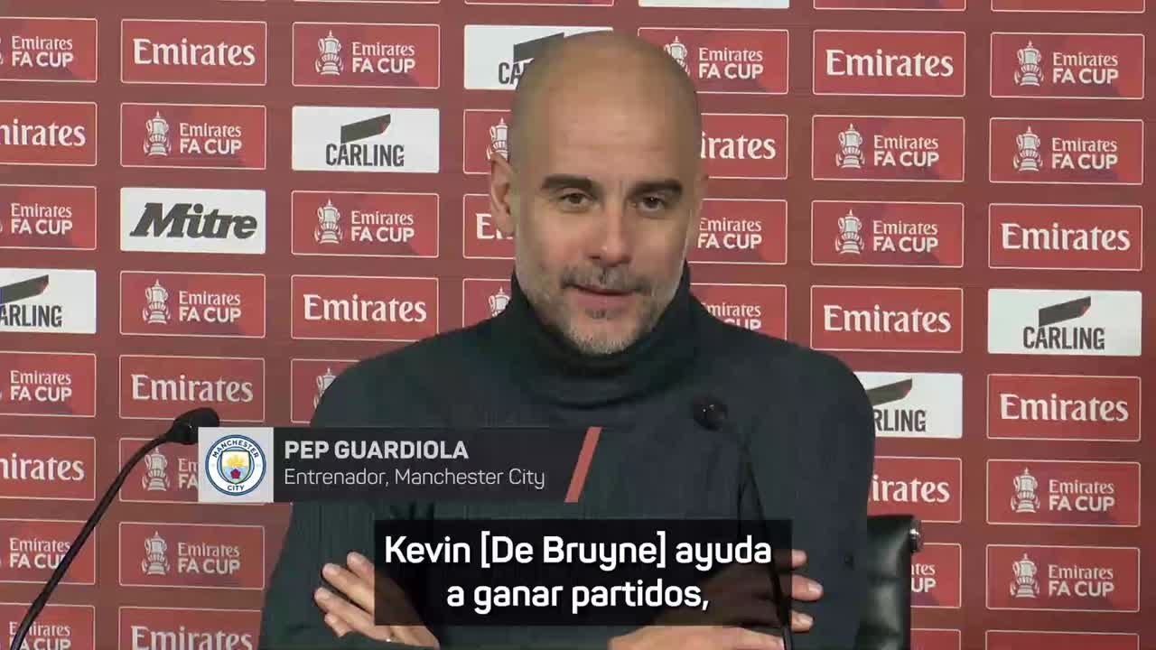 Guardiola: "De Bruyne nos ayuda a ganar partidos"