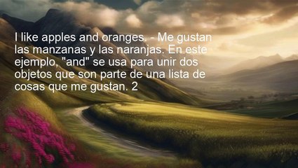 Conectando ideas: La importancia de and