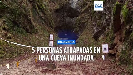 Cinco personas atrapadas en una cueva en Eslovenia tras las fuertes lluvias