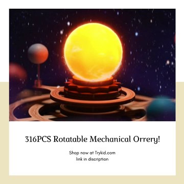 316PCS Rotatable Mechanical Orrery 3D Wooden Puzzle Games Assemble Model Building Kits Toys Gift For Children! Link in discription