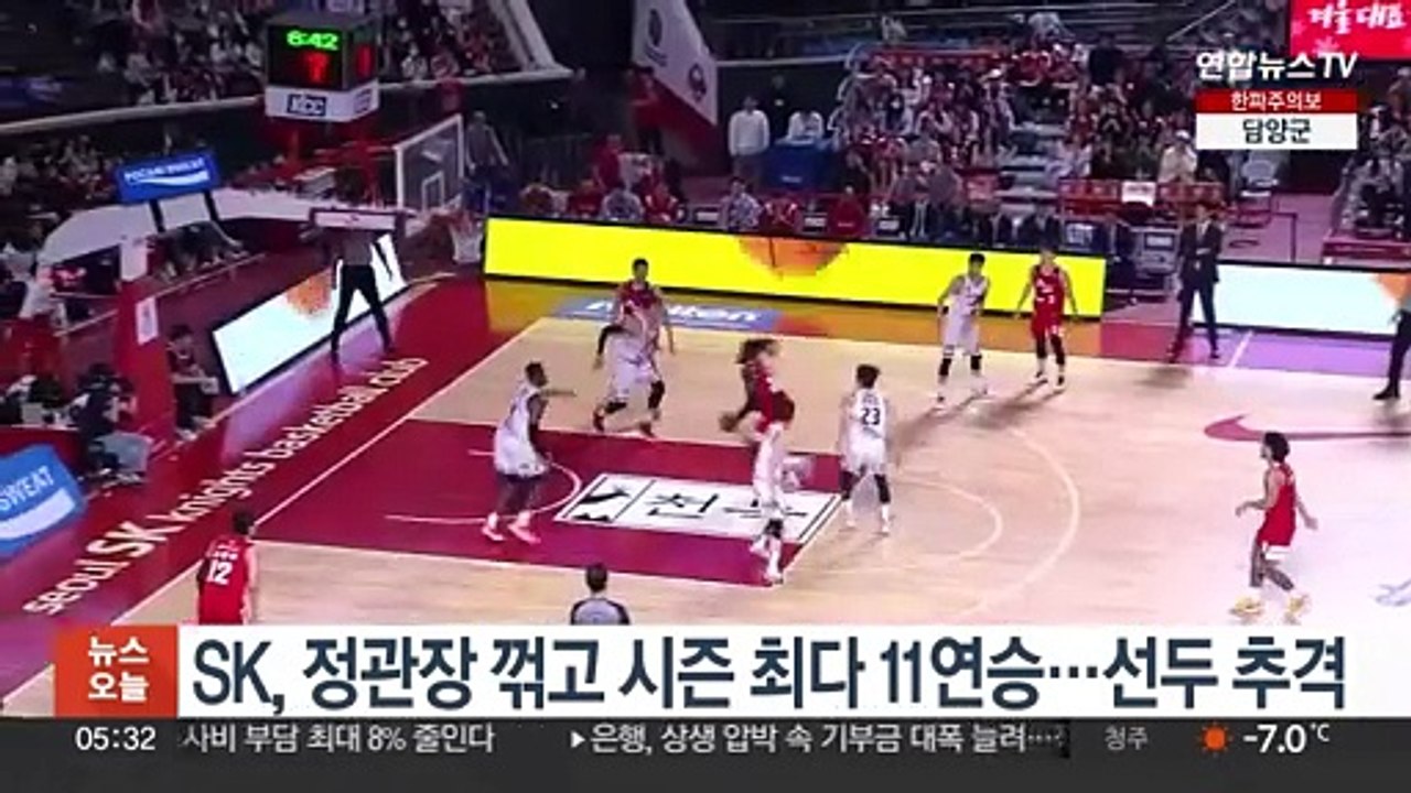 워니 트리플더블…SK, 정관장 꺾고 시즌 최다 11연승