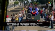 teleSUR Noticias 17:30 07-01: Arriban a Anzoátegui restos del gral. Domingo Sifontes