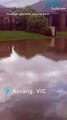 Victoria flash flooding: Street flooded as rain band lashes eastern states
