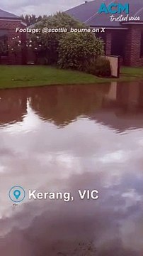 Victoria flash flooding: Street flooded as rain band lashes eastern states