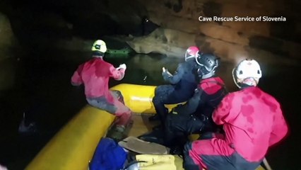Five people trapped in Slovenia cave after heavy rainfall