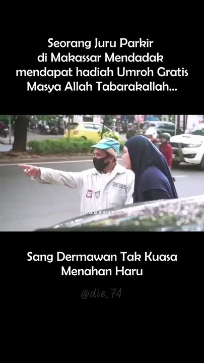 Seorang Juru Parkir di Makassar Mendadak mendapat hadiah Umroh Gratis