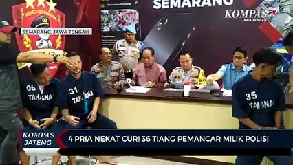 4 Pria Nekat Curi 36 Tiang Pemancar Milik Polisi