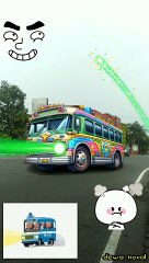 truk canter jadi bis kartun