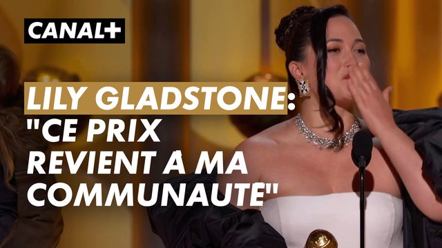 Lily Gladstone, meilleure actrice dans Killers of the flower moon - Golden Globes 2024 - CANAL+