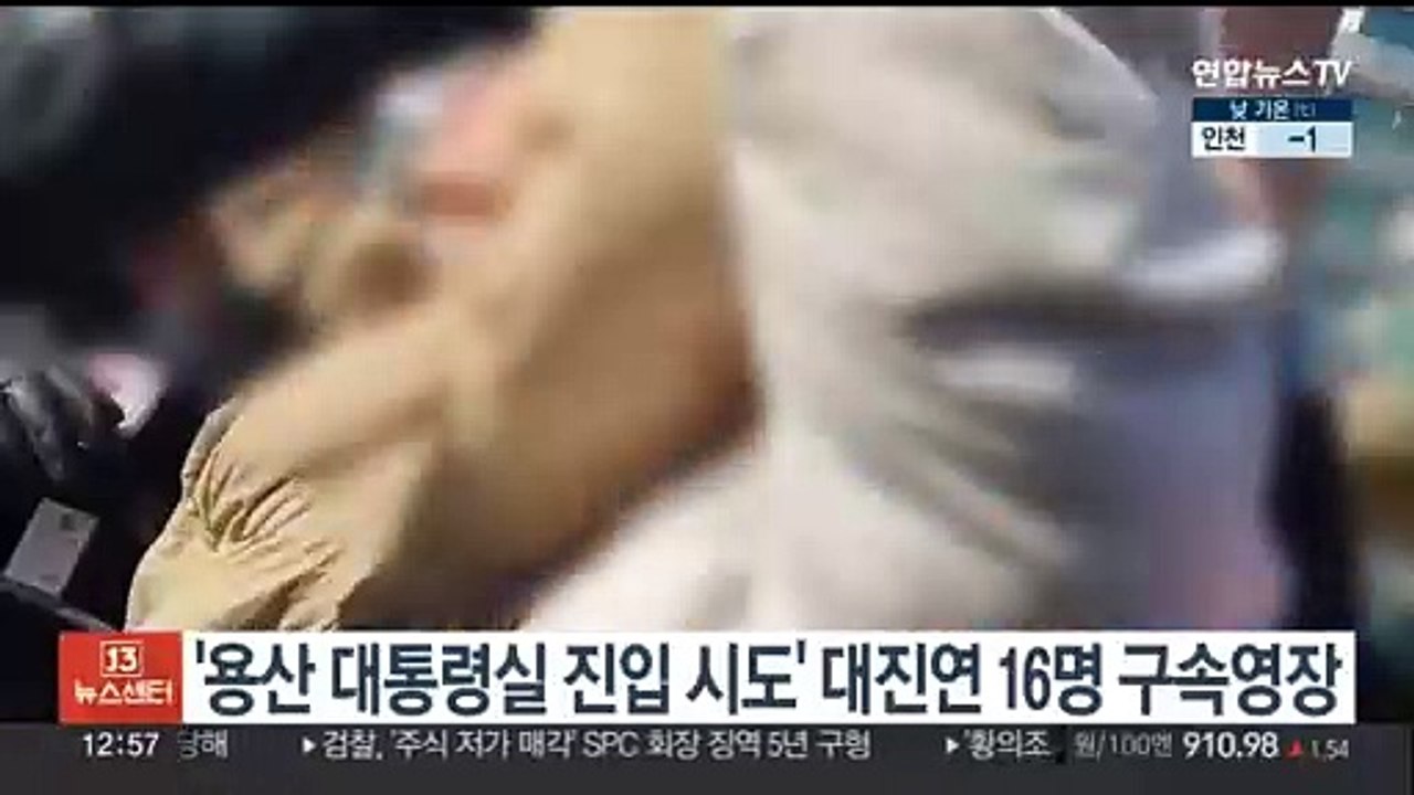 용산 대통령실 진입 시도 대학생진보연합 소속 16명 구속영장