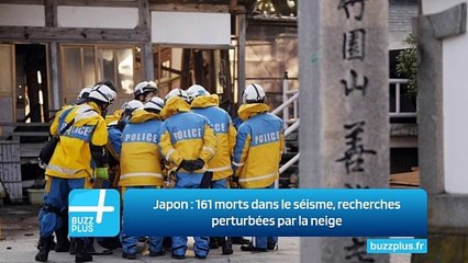 Japon : 161 morts dans le séisme, recherches perturbées par la neige