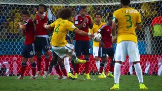 David Luiz goal vs Colombia   ALL THE ANGLES   2014 FIFA World Cup