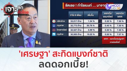 'เศรษฐา' สะกิดแบงก์ชาติ...ลดดอกเบี้ย! (8 ม.ค. 67) | เจาะลึกทั่วไทย