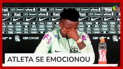 Vini Jr chora ao falar sobre luta contra o racismo: 'Se fosse só por mim, eu já teria desistido'