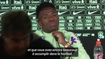 Brésil - Vinicius en larmes lorsqu'il évoque son combat contre le racisme