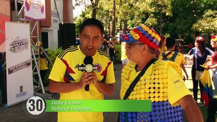 19-06-18 A punta de tapas don Jose hizo su pinta alusiva a la Seleccion Colombia
