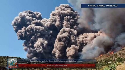 Video herunterladen: Erupción del Volcán Stromboli deja pueblo bajo las cenizas