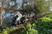 Carreta cai em açude às margens da BR 427 no município de Pombal e duas pessoas ficam feridas