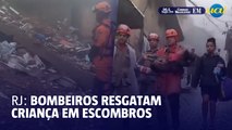 Bombeiros resgatam criança soterrada em Petrópolois, RJ