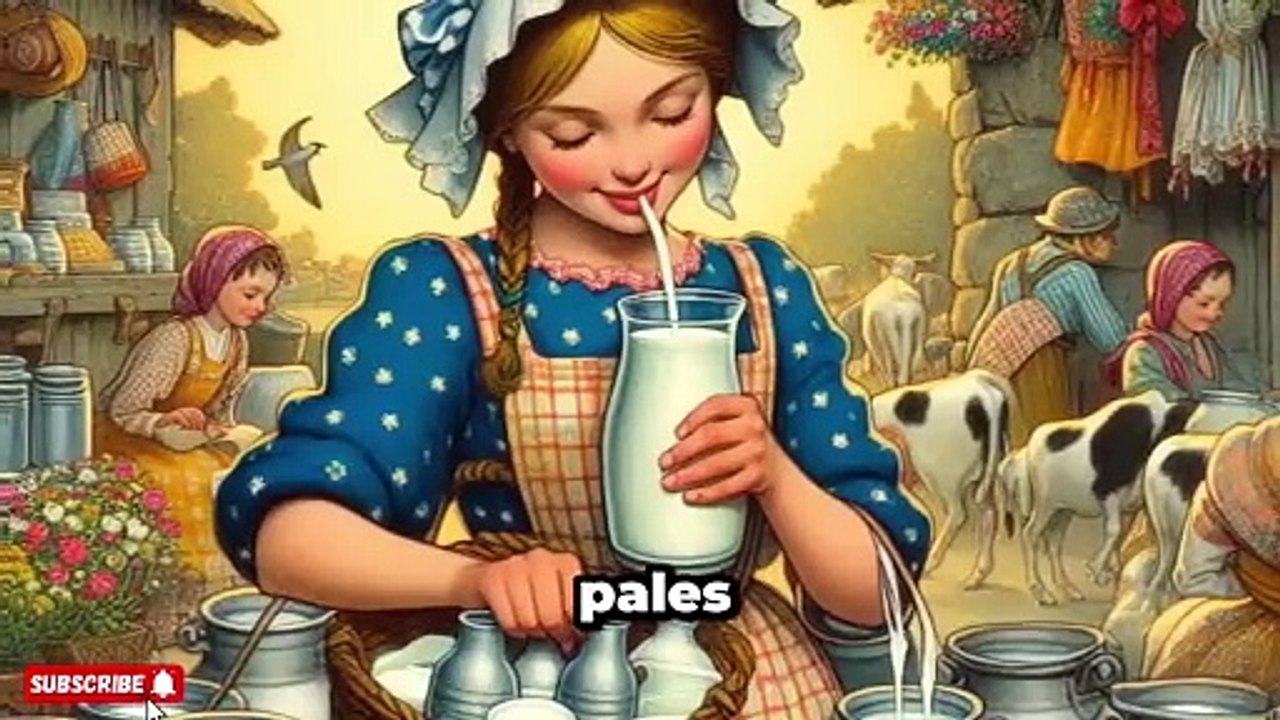 A milkmaid and her pail story English short moral motivation story