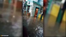 Torrencial Lluvia Dejó Calles Bajo el Agua en Culiacán, Sinaloa