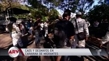 Migrantes se enfrentan con militares mexicanos en su intento de cruzar a Estados Unidos