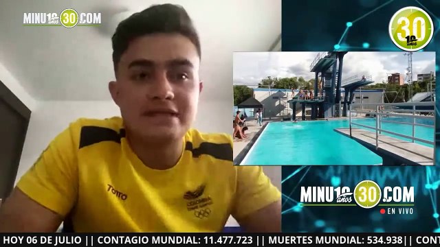 Clavadista antioqueño, entre feliz y preocupado por la reapertura de escenarios deportivos
