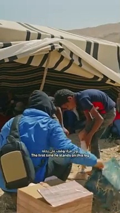 طِفَلُ تمني ان يمشي بقدمه
