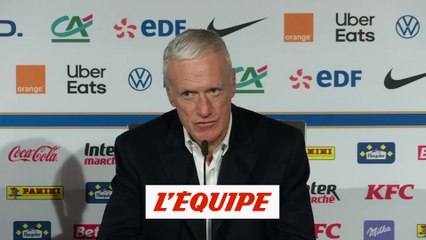 Deschamps : « Il faut l'accepter même si ça ne fait pas plaisir »  - Foot - Bleus