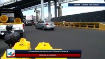 Taxistas liberan circulación en la Terminal 1 del AICM