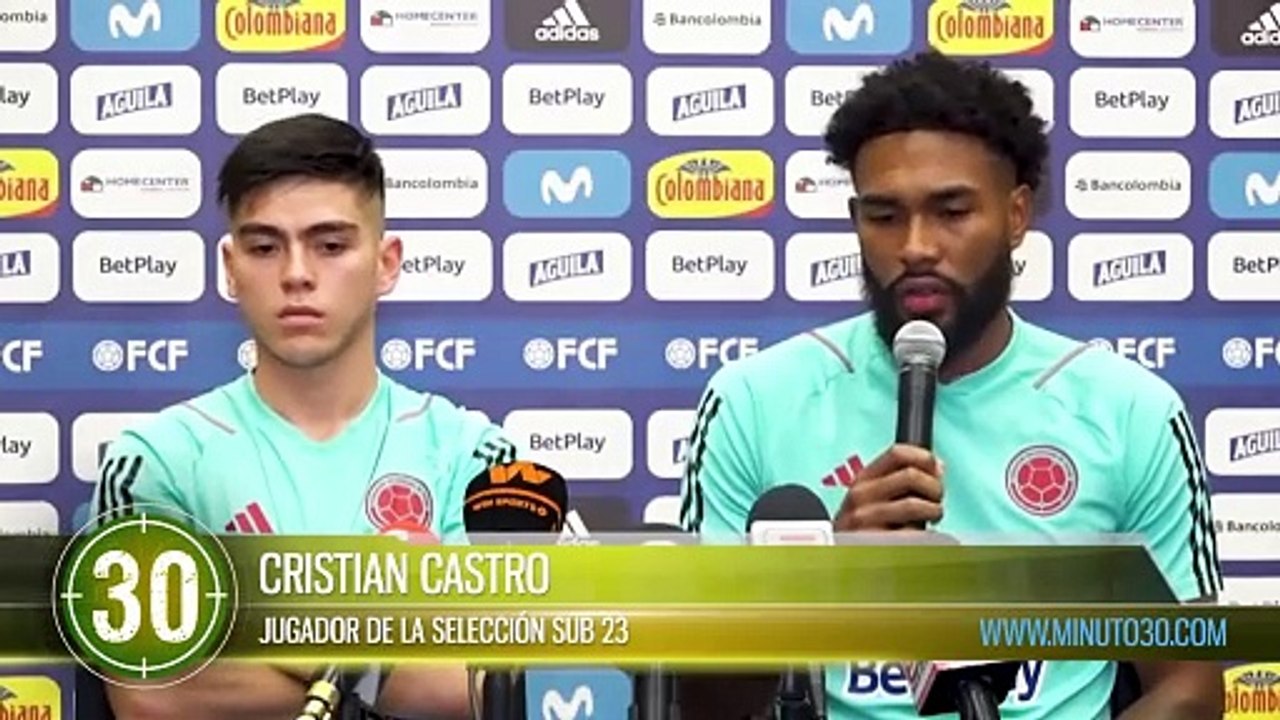 Vamos muy tranquilos a dar lo mejor Cristian Castro jugador de la Selección Colombia sub23