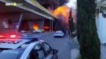 Camión cisterna explotó tras chocar con un tren en México