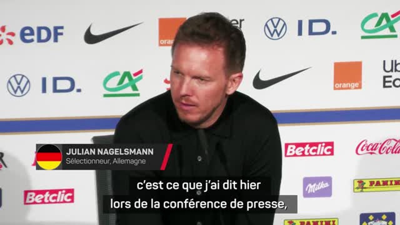 Allemagne - Nagelsmann : "Une volonté de bien jouer au football"