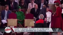 Meghan Markle y el príncipe Harry asisten a su último acto oficial con la familia real