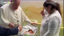 El papa Francisco bautizó a un niño llamado Miguel Ángel en el Hospital