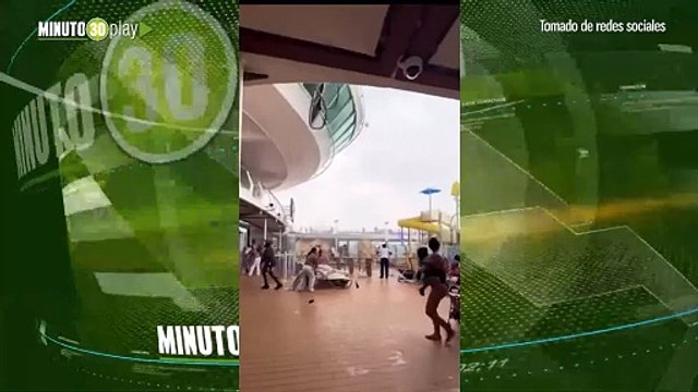 Momento de pánico pasajeros de un crucero vivieron una odisea por una tormenta