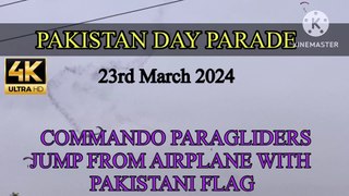 PAKISTAN DAY PARADE #23rdMarch2024 Brave Paraglider jump from Airplane