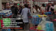 Horarios criticos para asistir al supermercado en Mexico