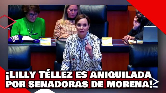 ¡VEAN! ¡La meretriz Lilly Téllez es aniquilada por las senadoras de morena por llamarlas hipócritas!-1