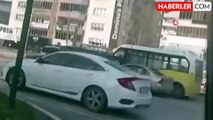 Bursa'da trafikte tartışan şoförler birbirine girdi