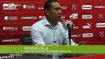 15-04-19 Ricardo Calle explicó por qué el drástico cambio de Independiente Medellín ante Bucaramanga