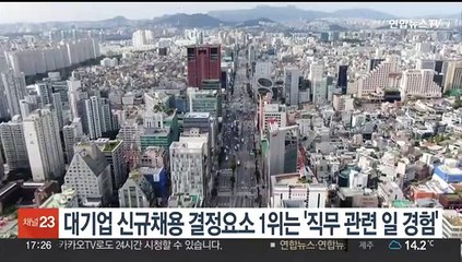 대기업 신규채용 결정요소 1위는 '직무 관련 일  경험'