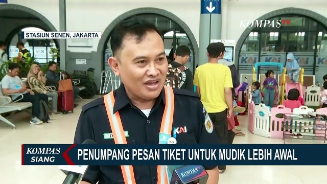 Pemudik Lebaran 2024 Mulai Terlihat di Stasiun Pasar Senen