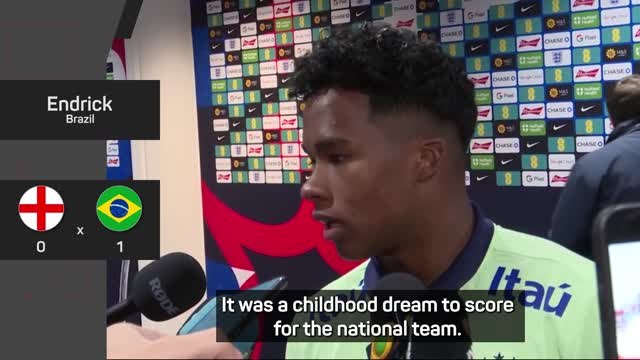 Brazil wonderkid Endrick describes emotions after making Wembley history